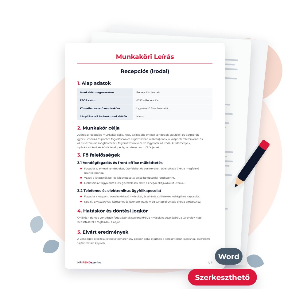 Munkaköri leírás termékkép v03 Cégre szabott munkaköri leírás, szerkeszthető Word dokumentum